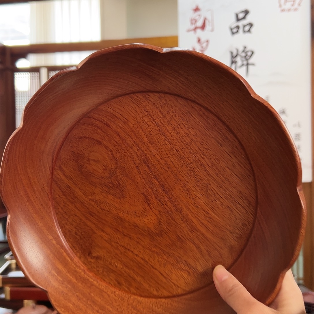 端景台紫檀木类缅花果盘缅柚托盘