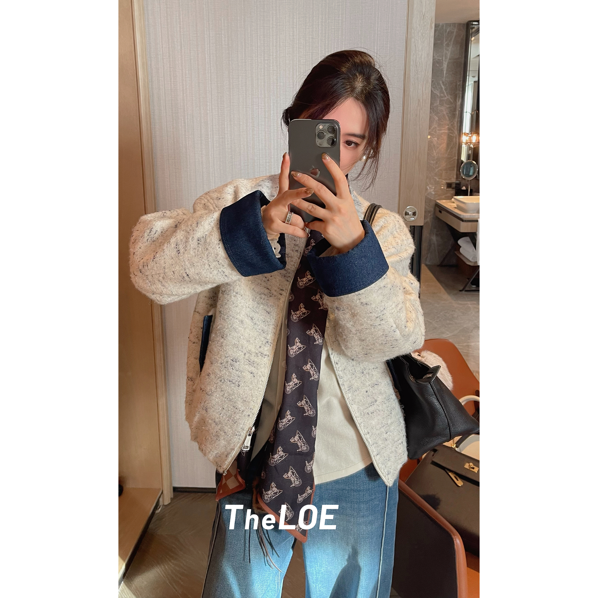 TheLOE/【羊毛小香外套】1013g羊毛圆领百搭合身减龄外套#LE-258679