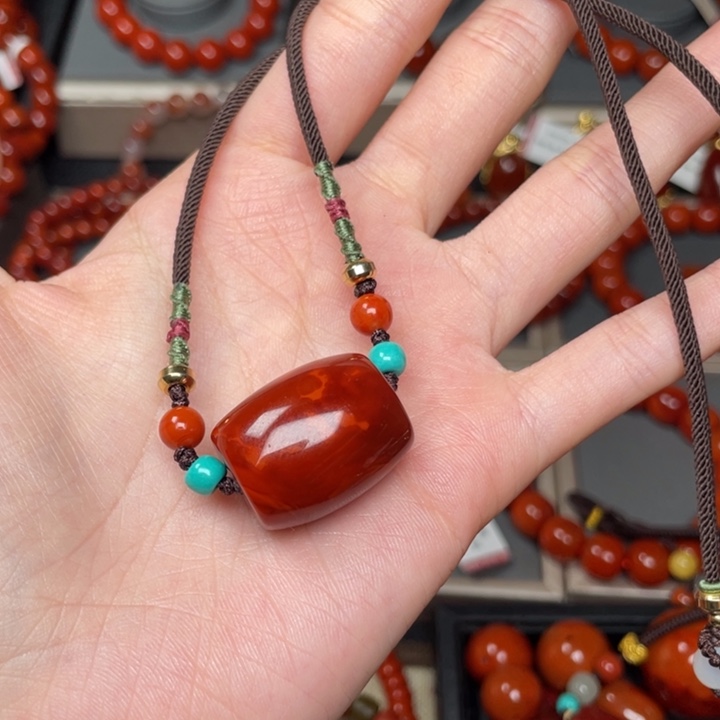 南红玛瑙手链未镶嵌鱼****°