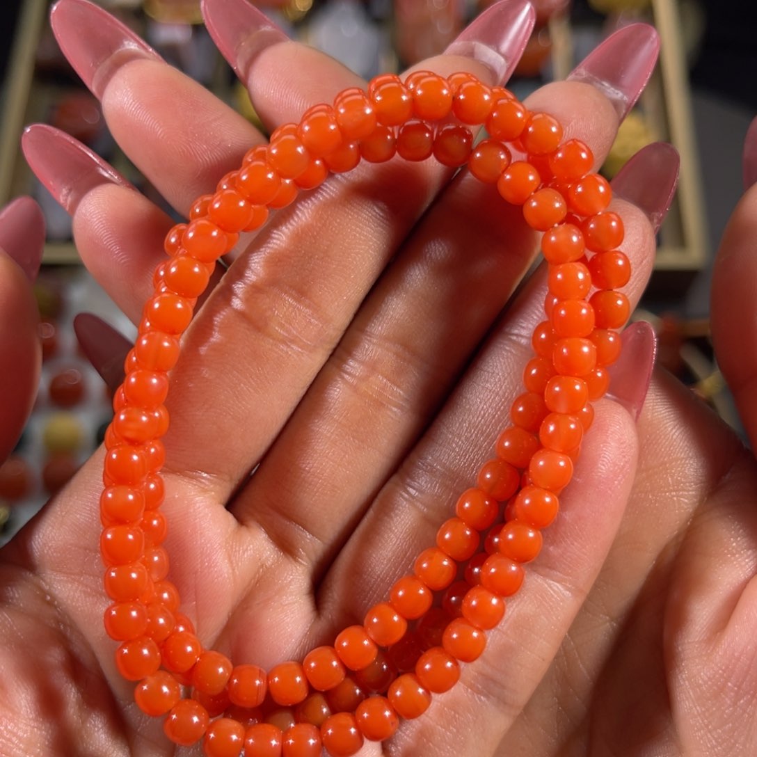 南红玛瑙冷水河多圈4.8未镶嵌