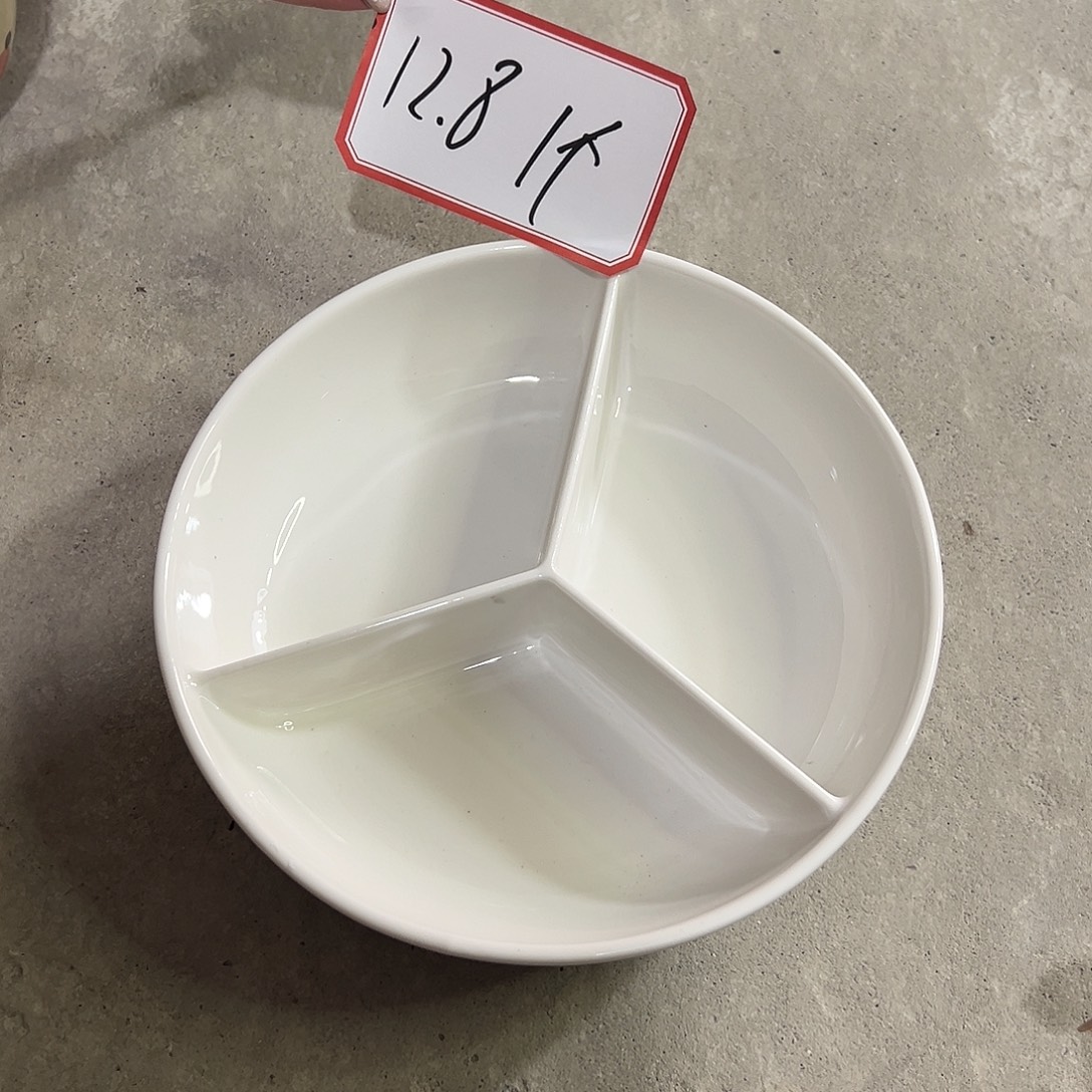 瓷白色8寸盘子一个