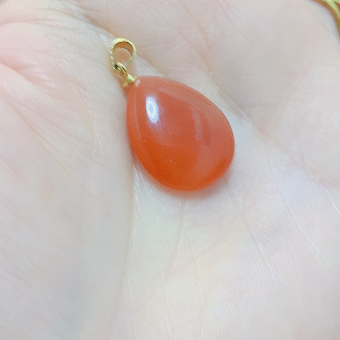 南红玛瑙银S925镶嵌吊坠(不含链)