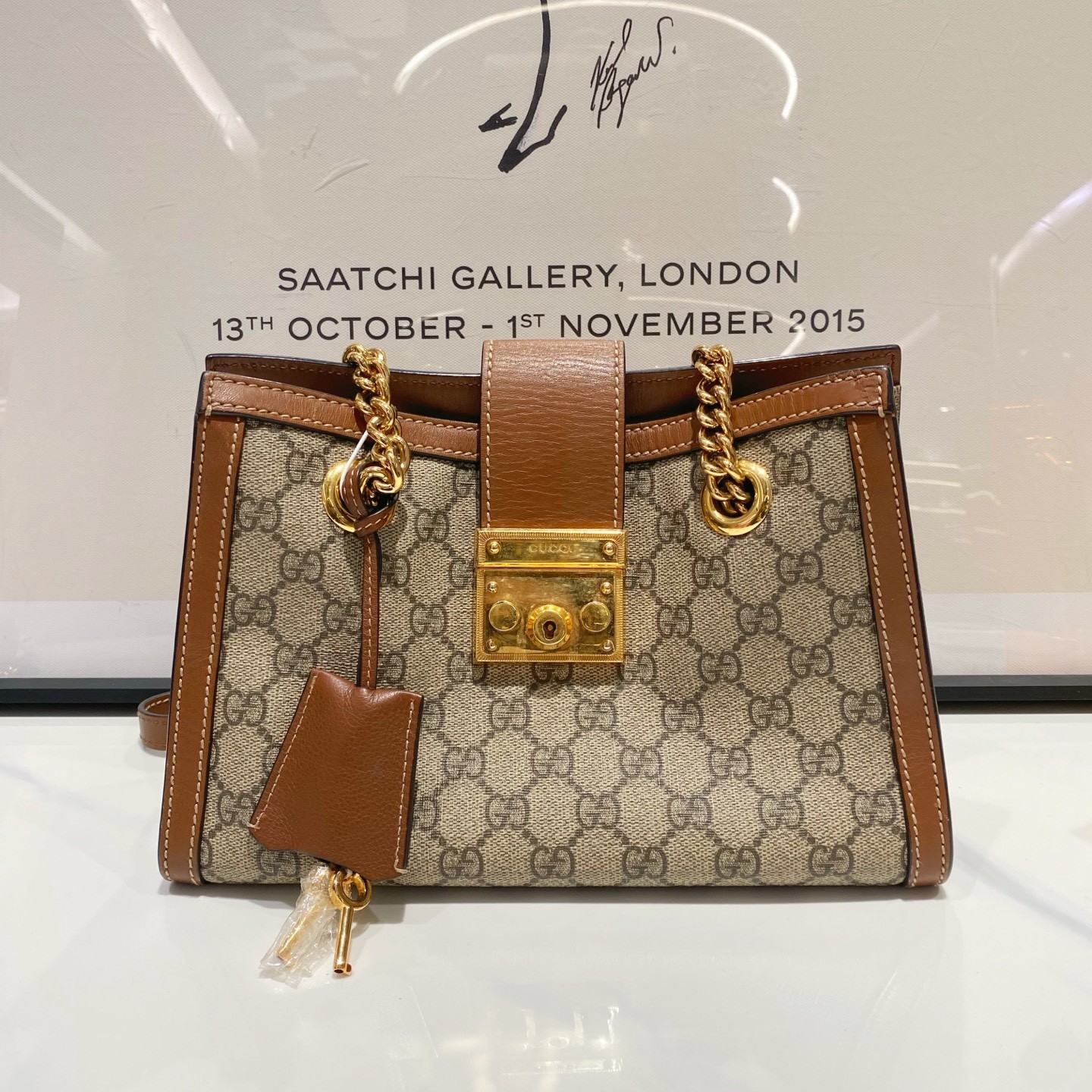 99新 GUCCI/古驰 古驰padlock棕色小号（15954）