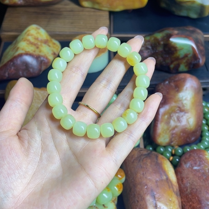 喜***舞手链未镶嵌和田玉（糖玉）