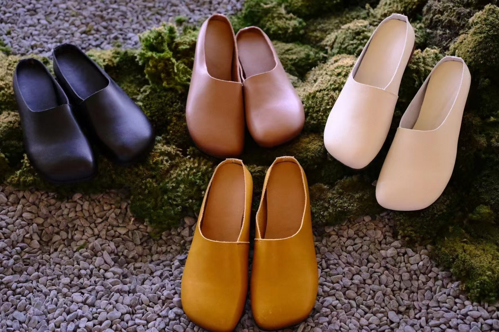 林公子甄选踩屎感头层牛皮橡胶底，防滑耐磨～码数36-40夏季浅口