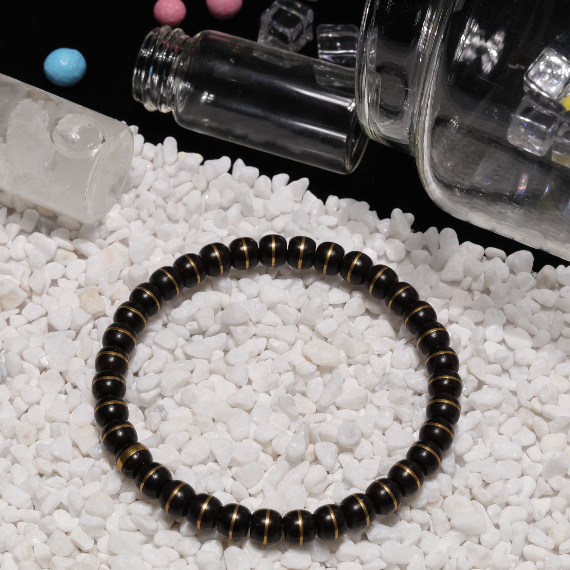 【宇辰】6.7*5.5MM椰蒂叠戴金腰带夏日原创个性串珠潮玩手串