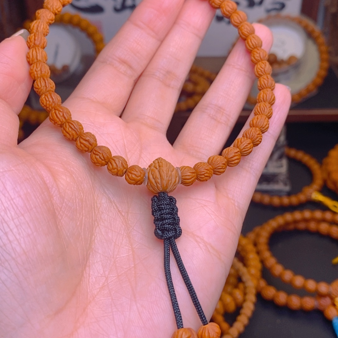 大***李桃核手串龙文桃核06➕