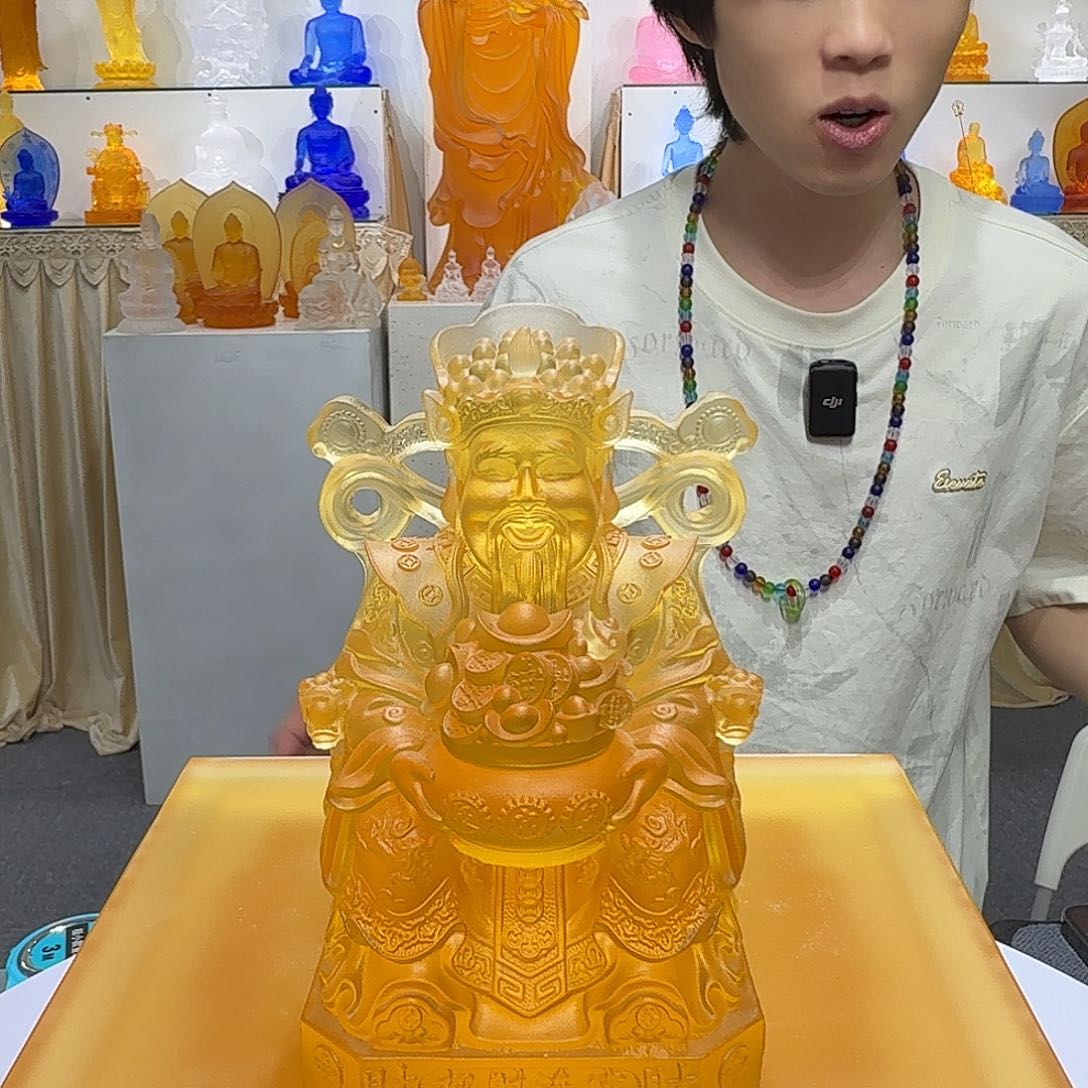 琉璃琉璃财神13公分