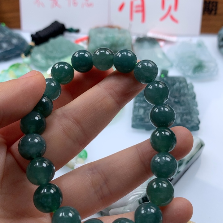 翡翠颈饰未镶嵌保真天然A货翡翠