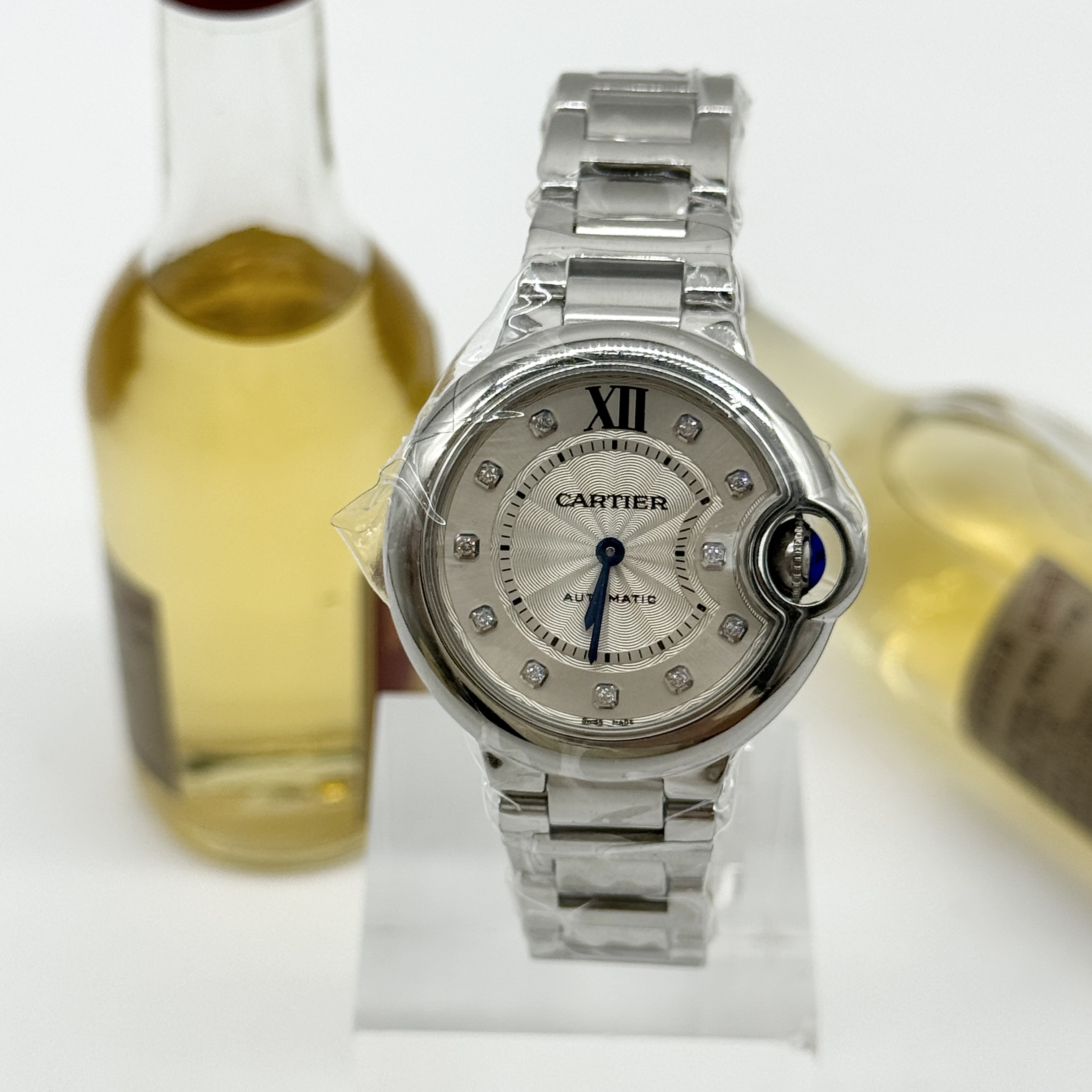 99新 Cartier/卡地亚 自动上链 精钢 33mm 22全  60500