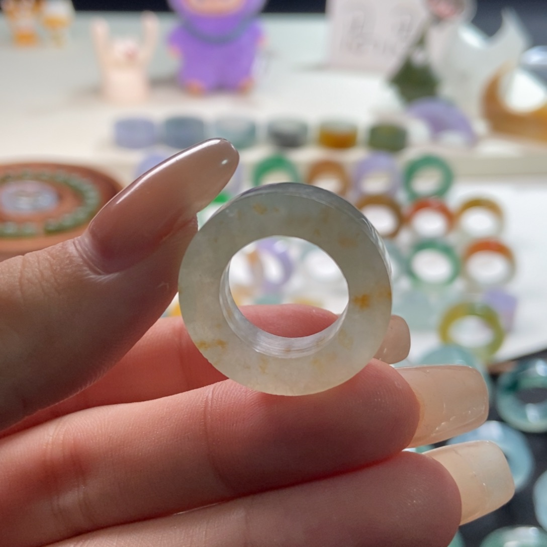 未镶嵌定制翡翠定制甜绿洒金9-14