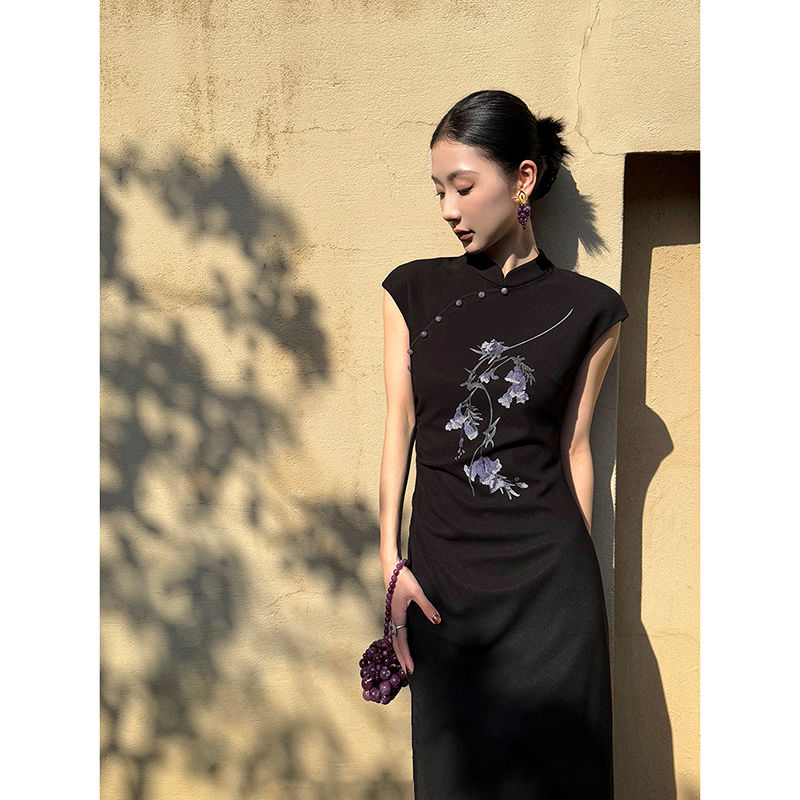 【佩兰】新中式旗袍日常国风修身连衣裙女2025夏季高级感气质礼服