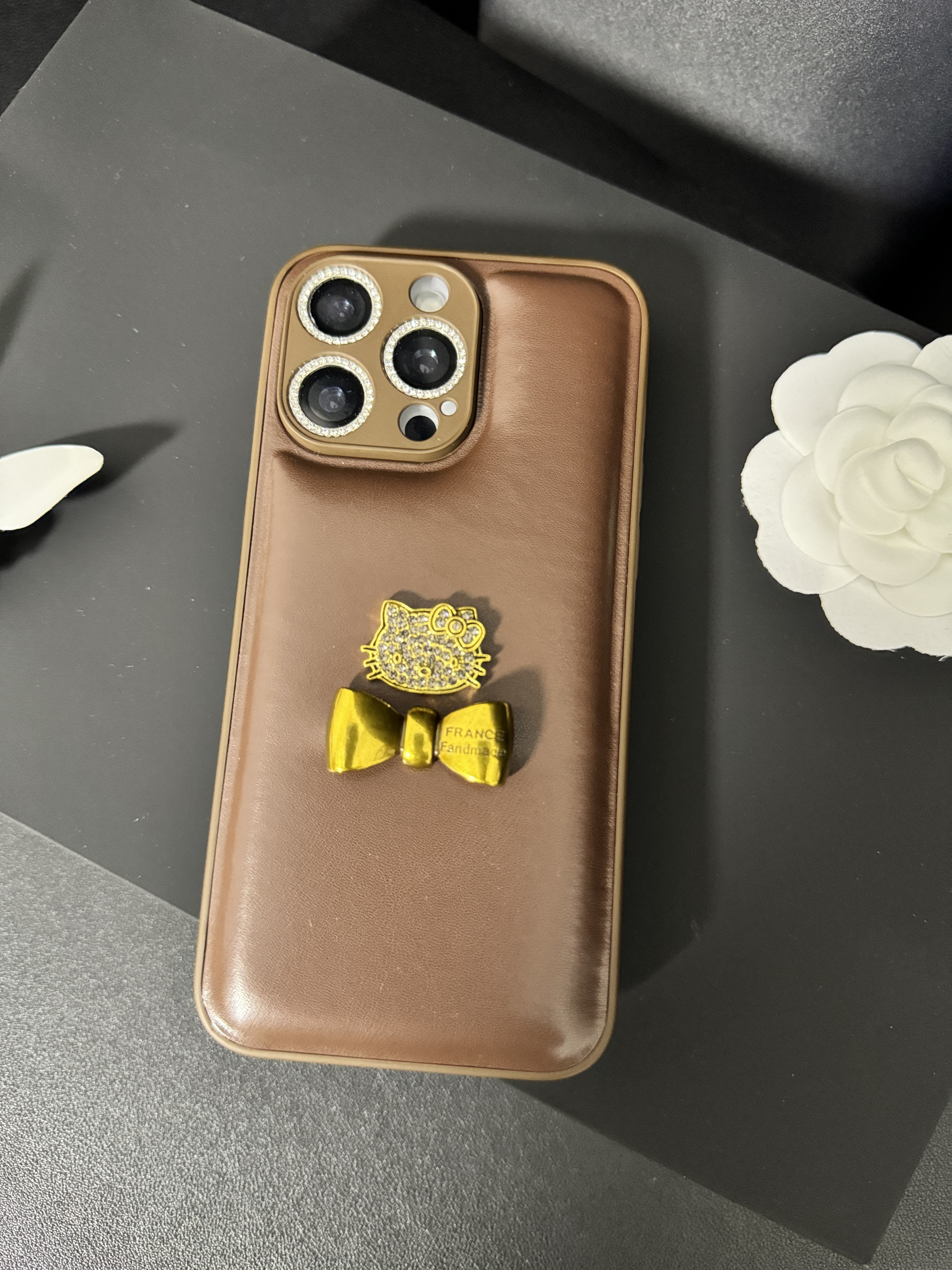 日韩ins中古高级感美拉德充棉适用iPhone15promax手机壳苹果14/16