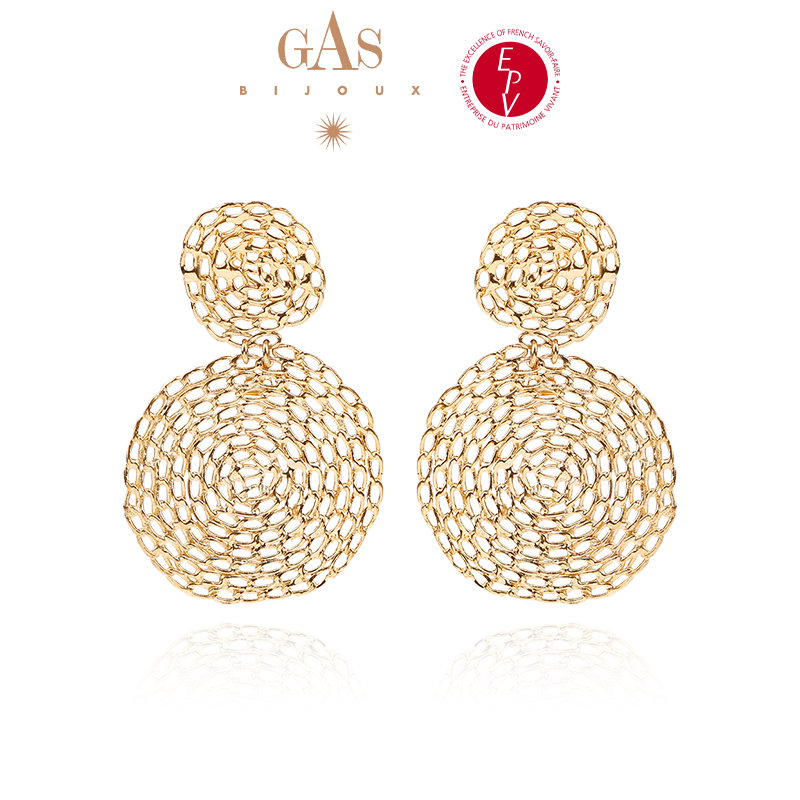 铜合金耳饰 GASBIJOUX【法国进口】王妃系列缪斯耳环镂空时尚耳环商品图