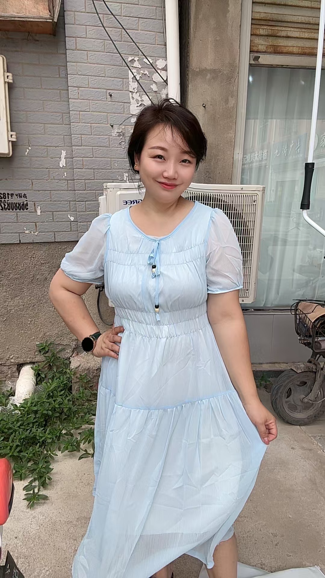 夏季新款浪漫显瘦高级感连衣裙25066