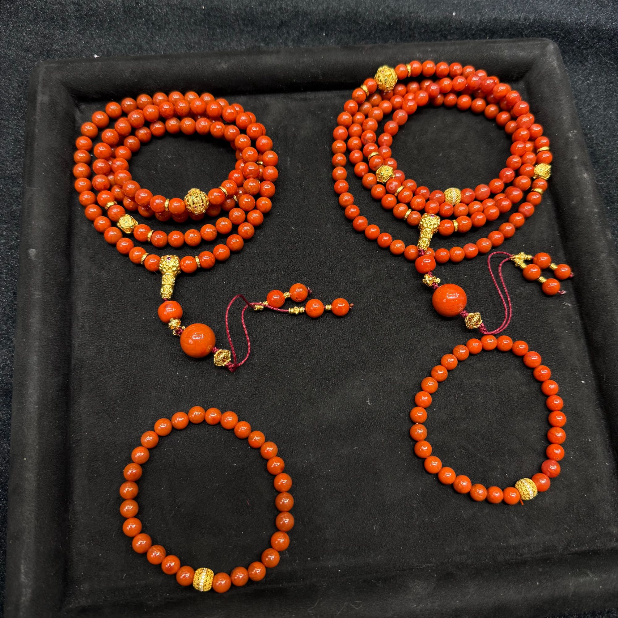 【举石臻品】TH1206-127-76南红玛瑙手串+项链（两件/多样性发）v