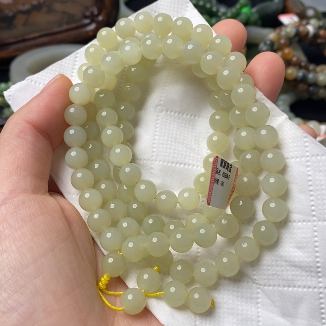 和田玉手串未镶嵌