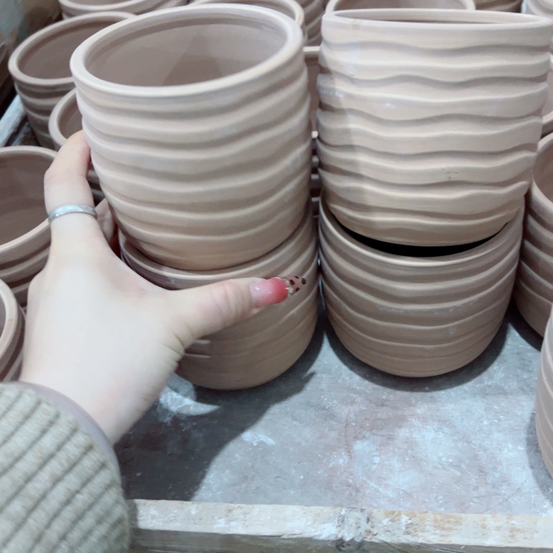 有孔，陶瓷花盆满10米包邮发货
