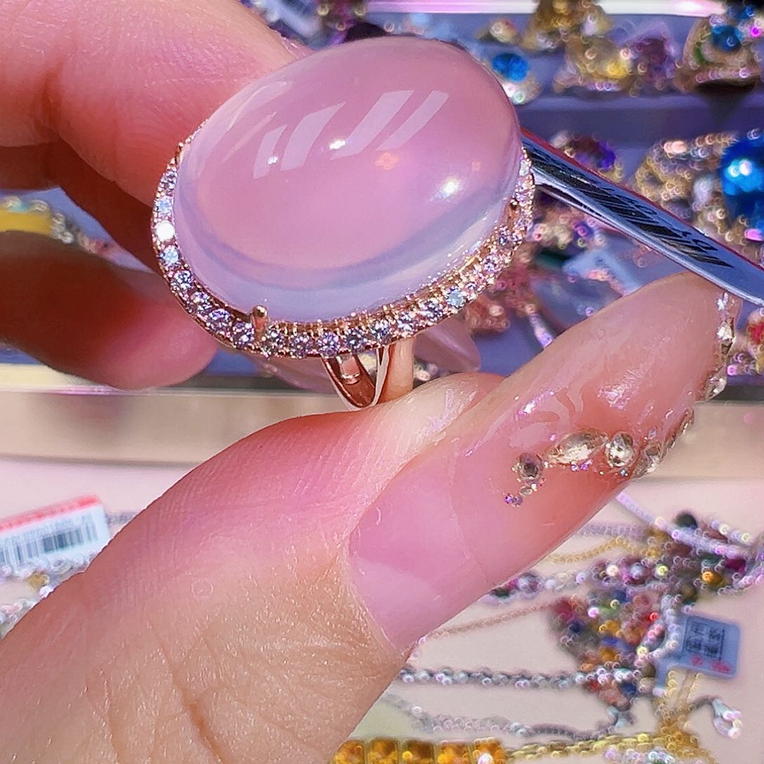 芙蓉石珠宝半成品银S925镶嵌