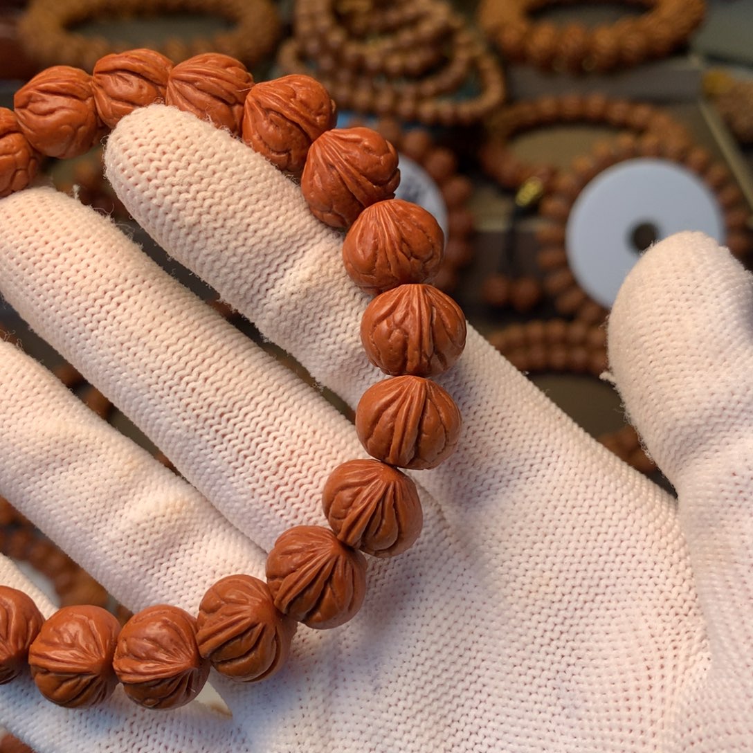 桃核手串秦岭龙纹