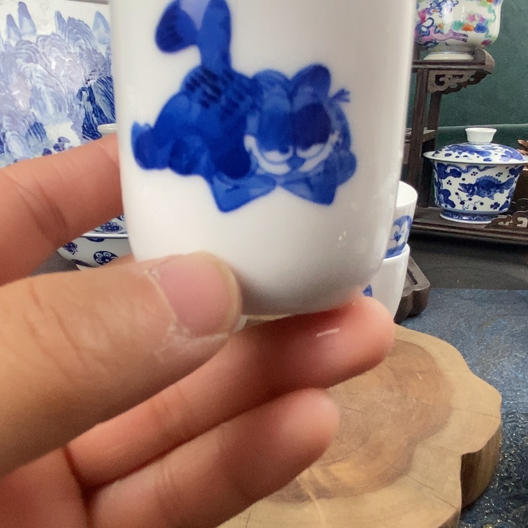 瓷片景德镇青花手绘茶器5