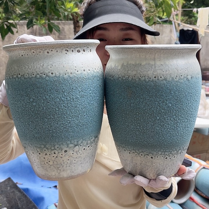 口径18高26两个蓝泡泡静