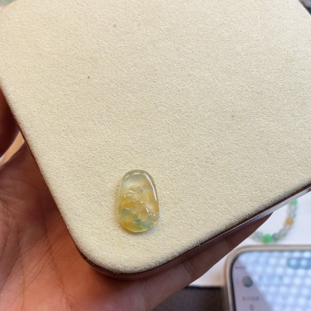 翡翠散珠向日葵色系莲花小牌