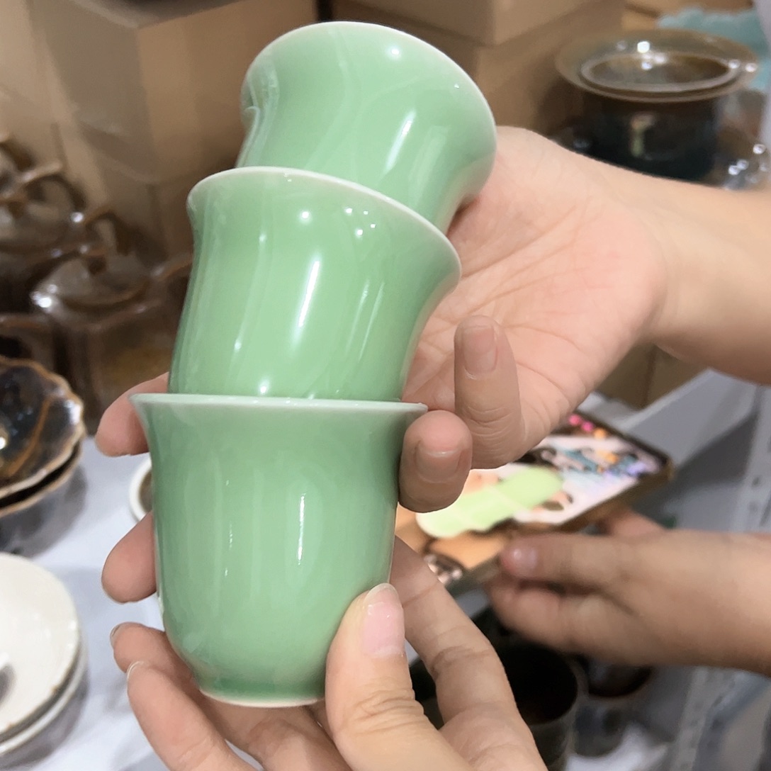 龙泉云间青瓷小米茶器