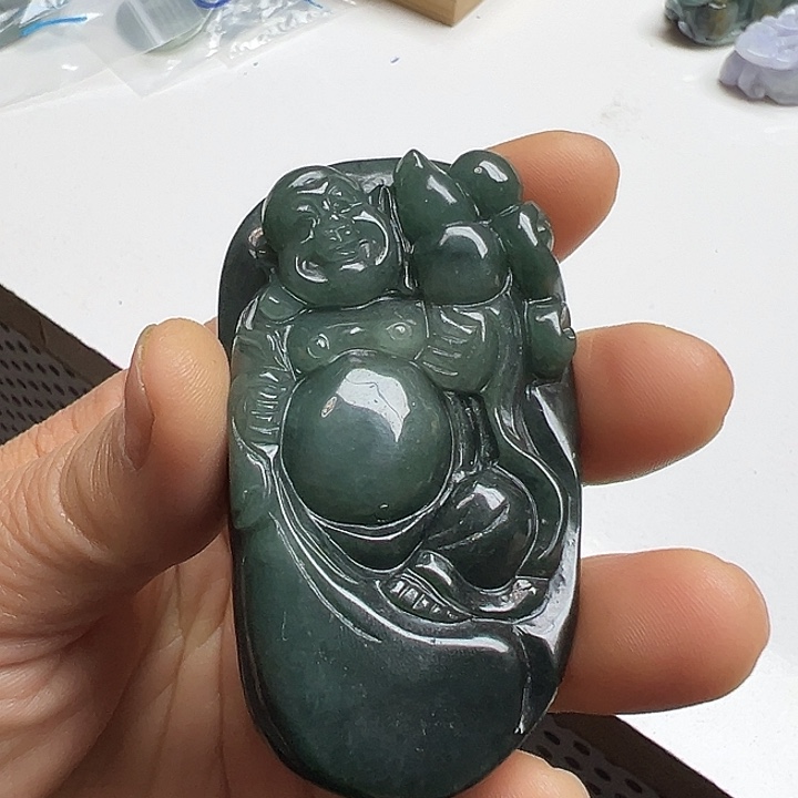 翡翠未镶嵌吊坠(不含链)