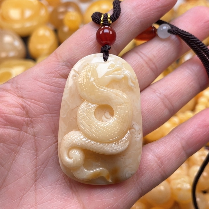 蜜蜡裸石未镶嵌吊坠