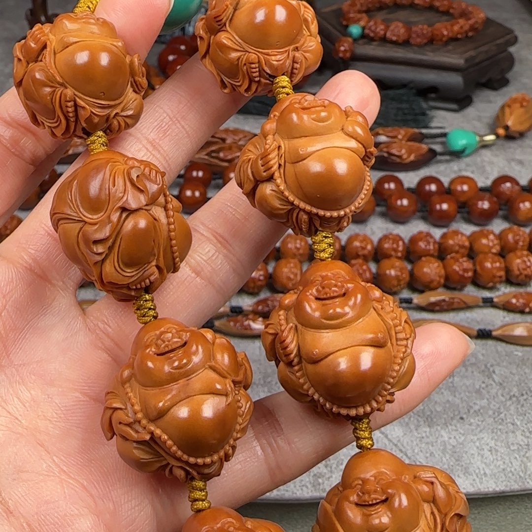 橄榄核手串/手链2.6尺寸八宝弥勒手持