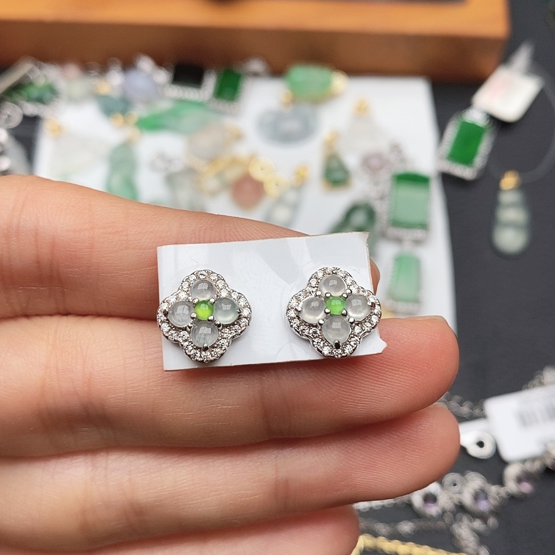 翡翠银S925镶嵌戒指