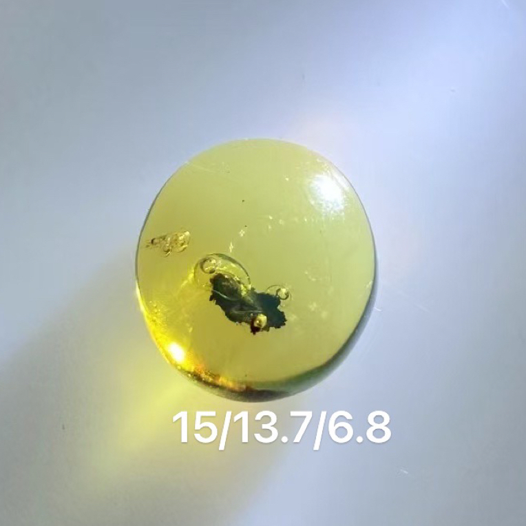 水胆戒面，珠宝级品质，15/13.7/6.8