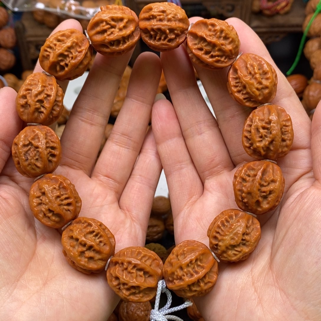 桃核手串龙脊八棱