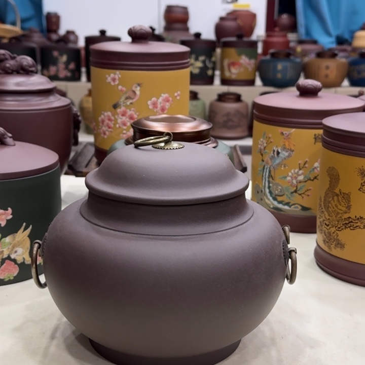 紫砂茶叶罐将军罐两斤
