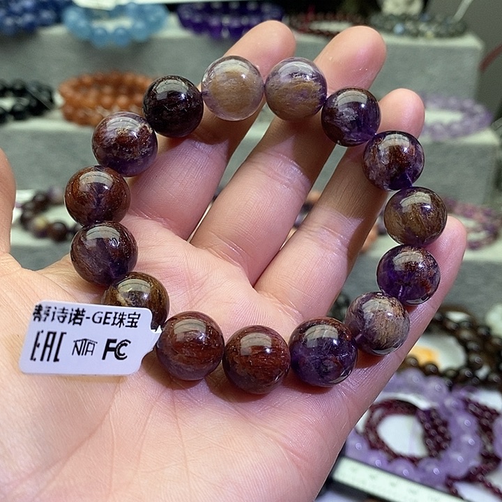 水晶手链未镶嵌紫幽灵14+