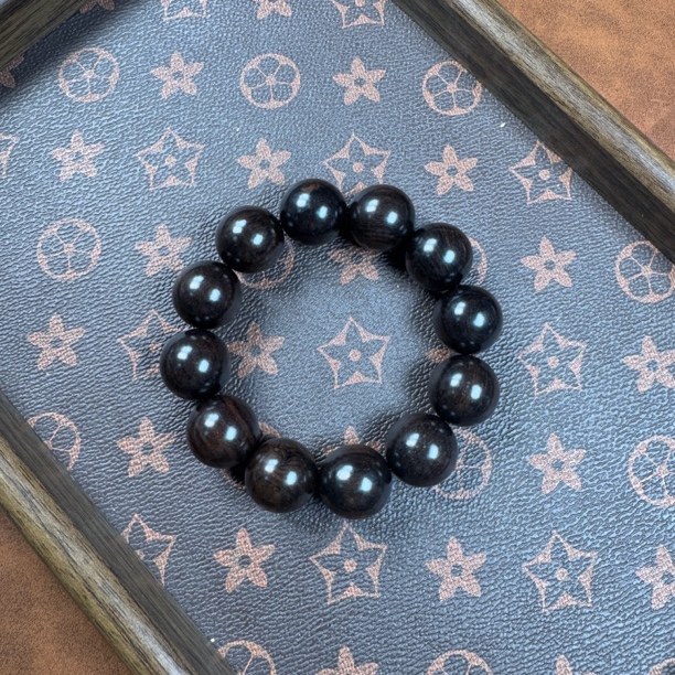 紫光檀2.0圆珠单圈手串