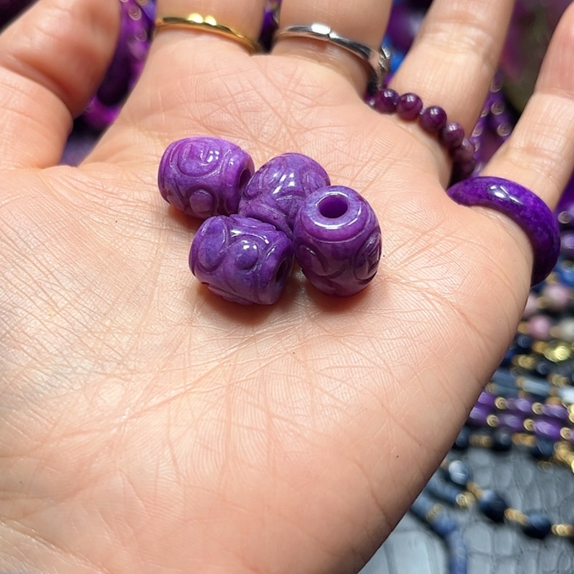 【闪购商品】琉璃配饰榆*舒具石老油料28