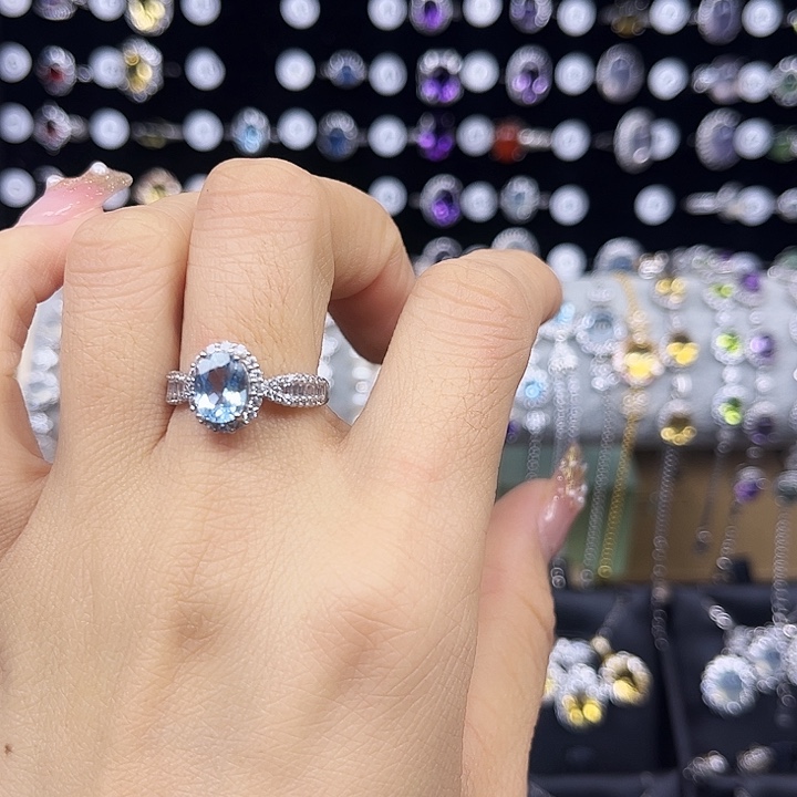 @***&足银锆石非金属戒指