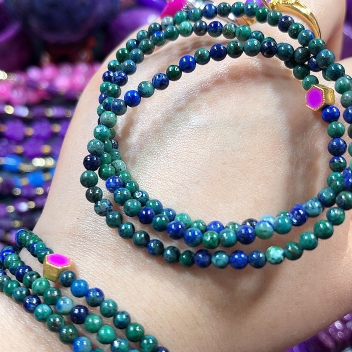 【闪购商品】琉璃颈饰舒具石老油料20