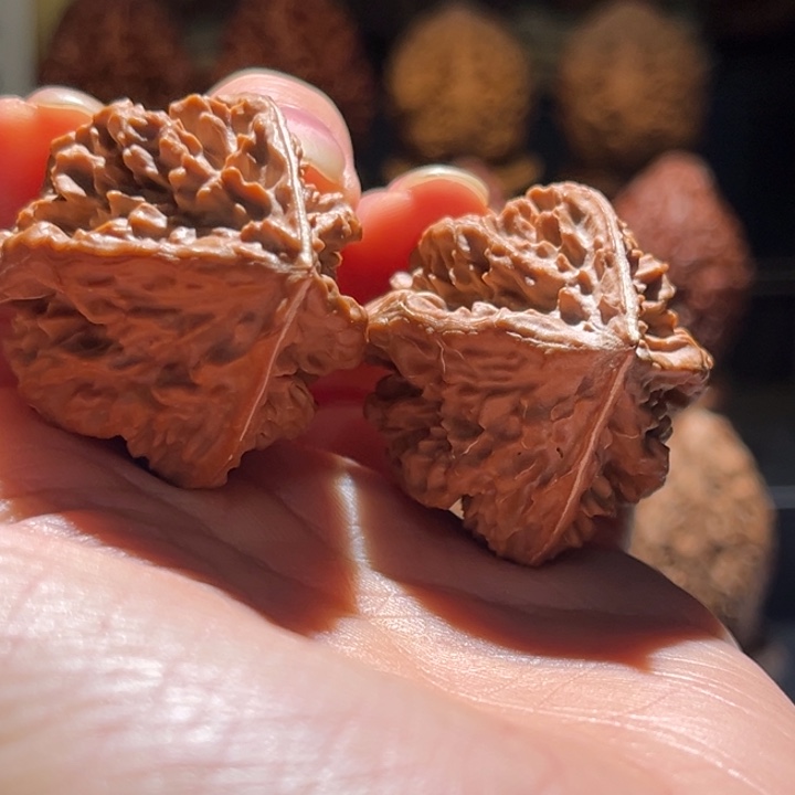 文玩核桃吊坠四棱龙骨34