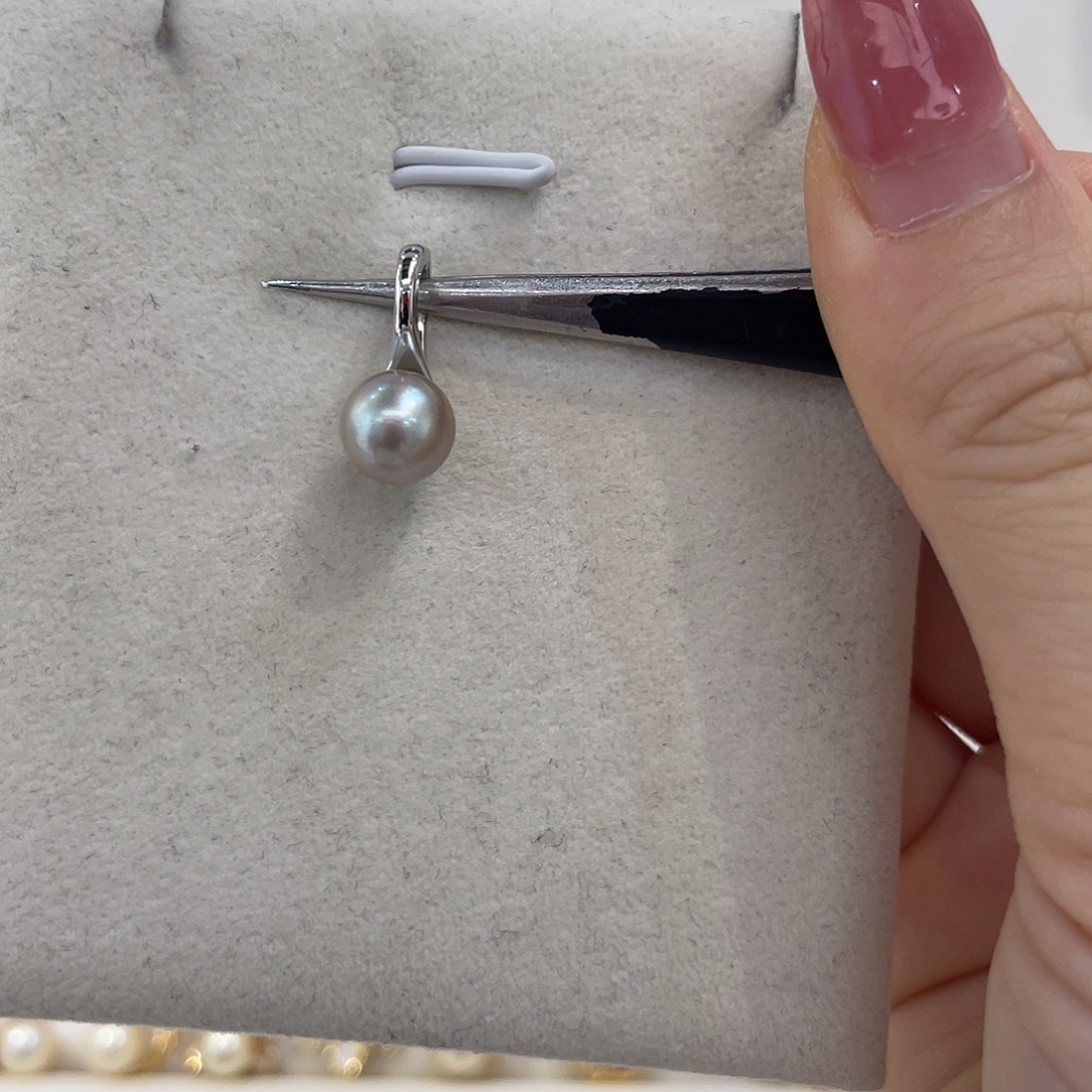 海水珍珠银S925镶嵌吊坠(不含链)