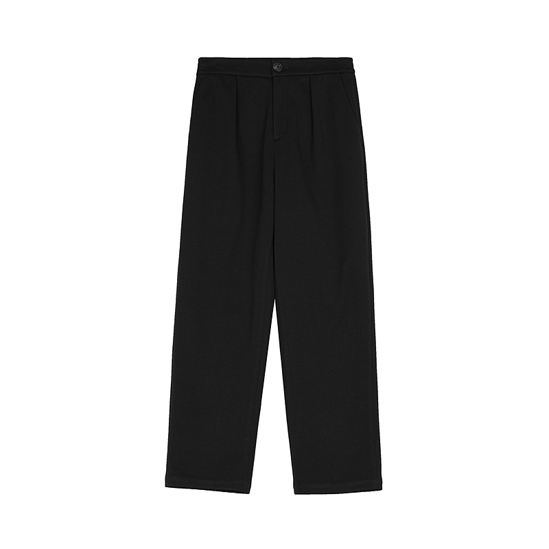 S·DEER圣迪奥时尚轻奢高腰直筒时尚简约休闲百搭长裤S244Z0807