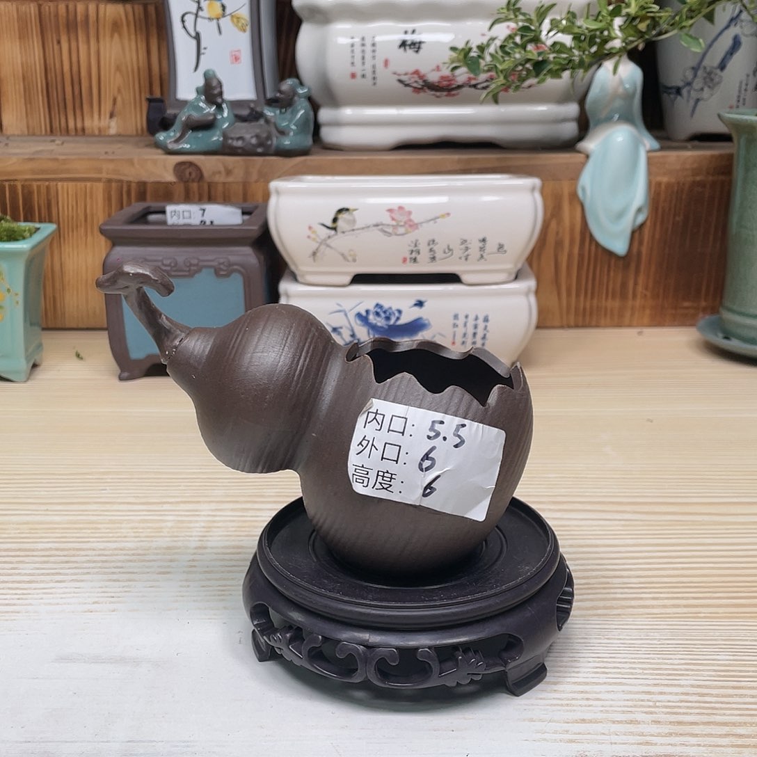 紫砂花盆陶瓷艺术花盆陶瓷