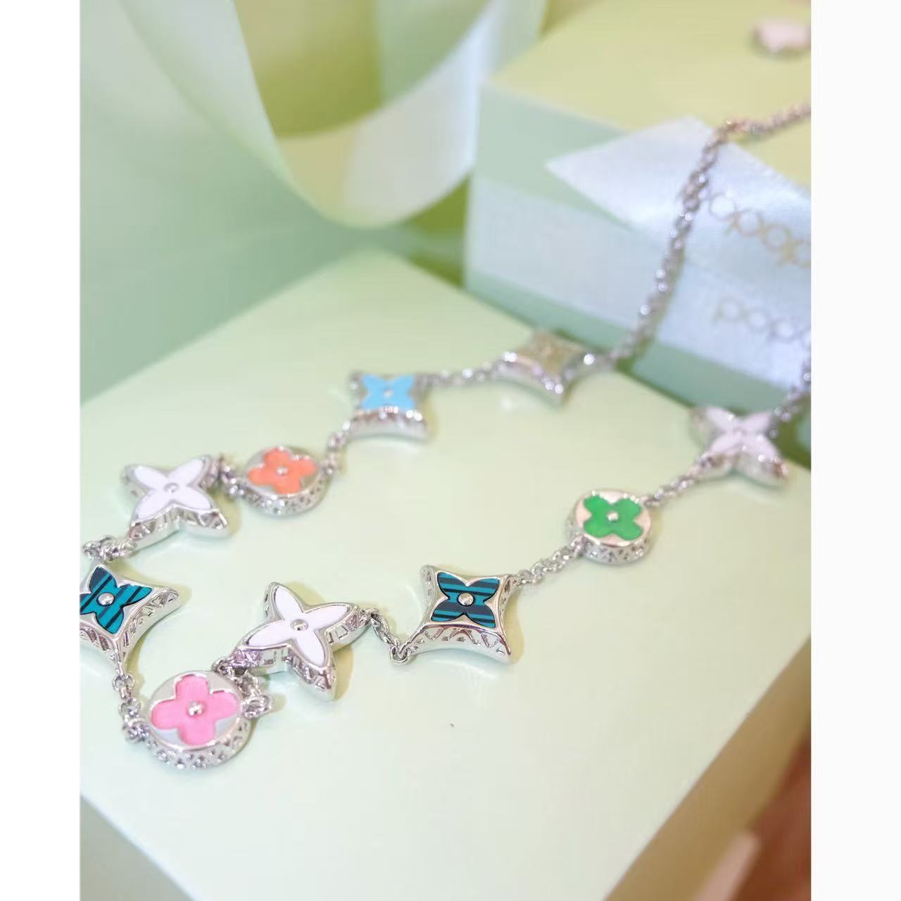 铜合金锆石项链 小众设计ins项链48379