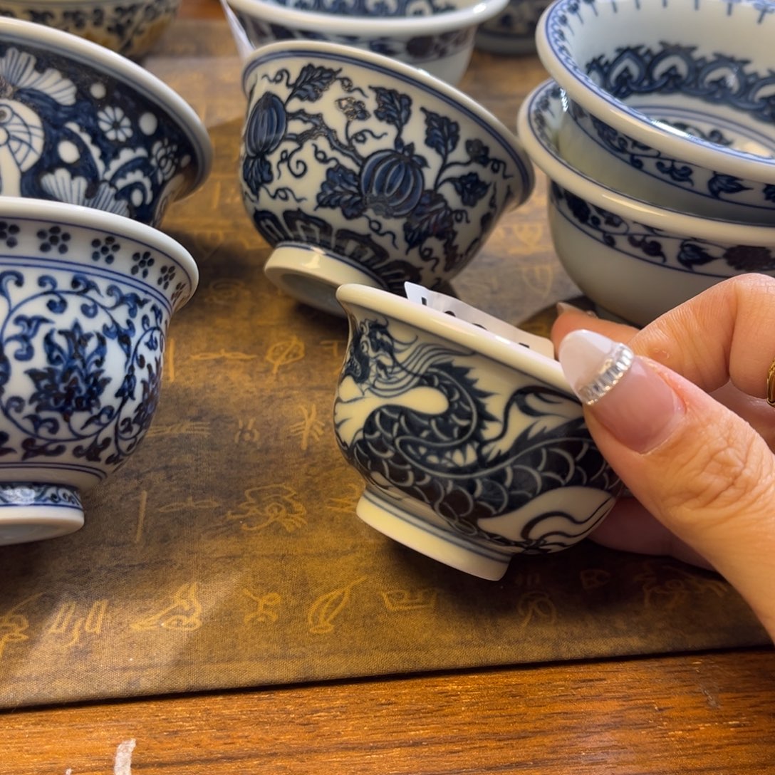 拾***碎陶压手杯龙纹贝贝