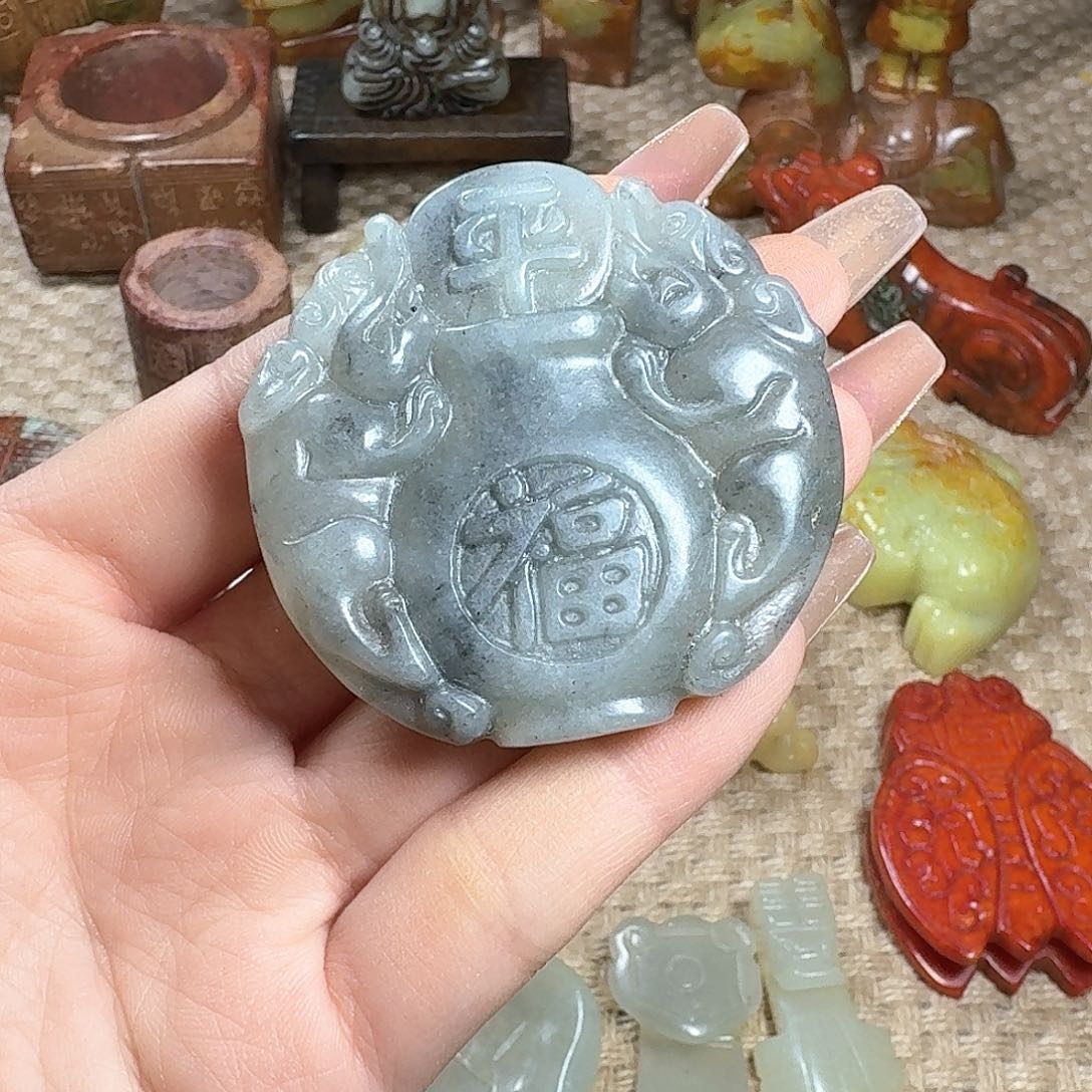 白玉菩提吊坠挂件