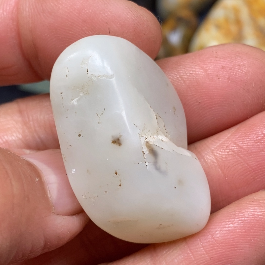 和田玉挂件足银镶嵌