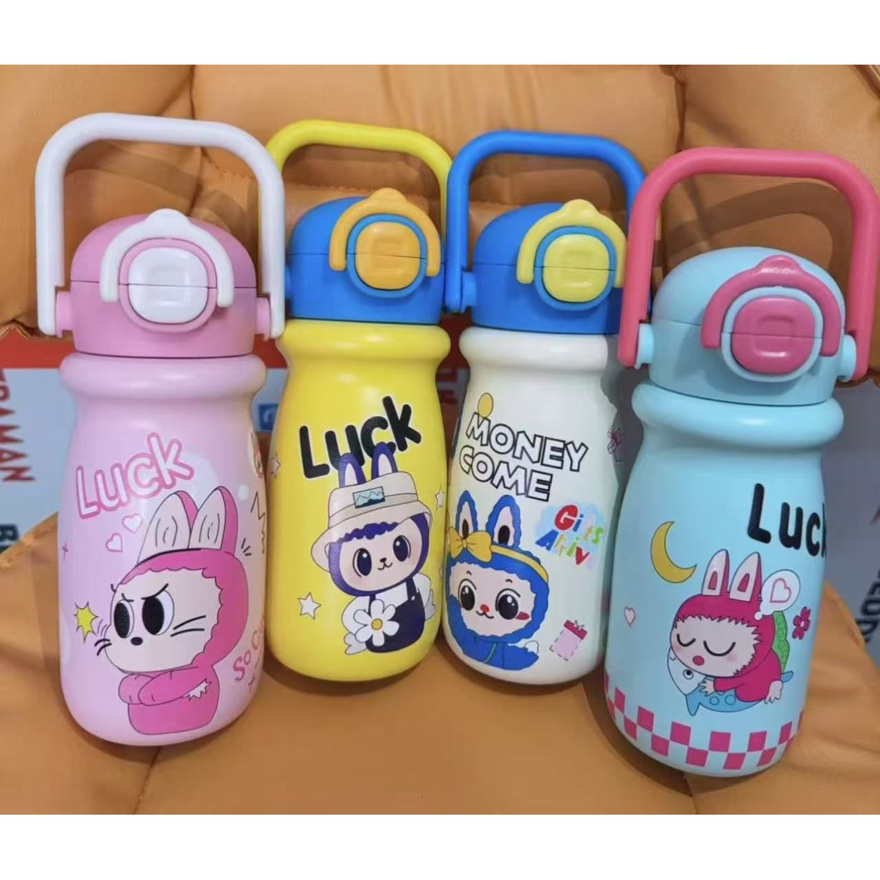 双饮316保温杯拉布保温杯卡通高颜值