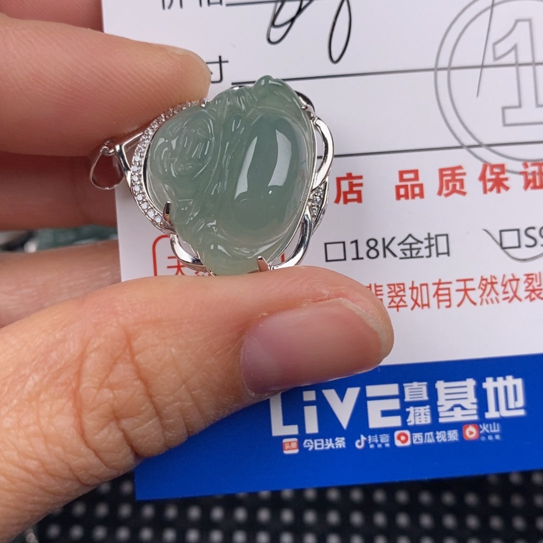 翡翠银S925镶嵌颈饰